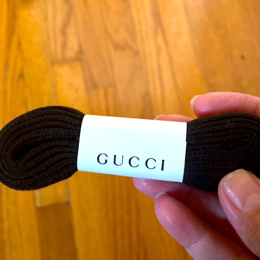 Black Gucci Shoelaces 100 Percent Authentic